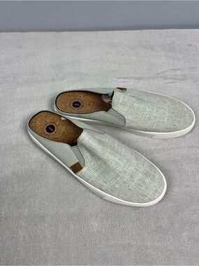 Revitalign Esplanade Gray Canvas Slip On Comfort Shoes Orthotic Men's 12